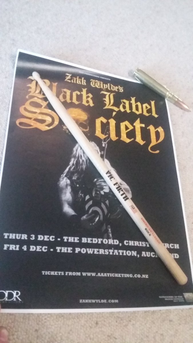 Support_BLS_NZ's tweet photo. Thank you for the Tour Poster and @JFabb Drum Stick brother @shakeysdmf ✊ you are a genuine legend. SDMF friend. https://t.co/SKwWaKKIGZ