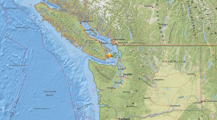 RT_com's tweet photo. MORE: #Earthquake epicenterr was 19km northeast of #Victoria and struck just before midnight https://t.co/PvYrksJ31w https://t.co/Gbm8t9umii