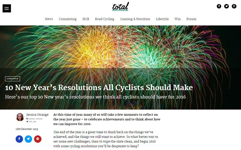 10 New Year #Cycling Resolutions to break in 2016 - from <a href="/TtlWomenCycling/">Total Womens Cycling</a>. Link: goo.gl/koDiAd