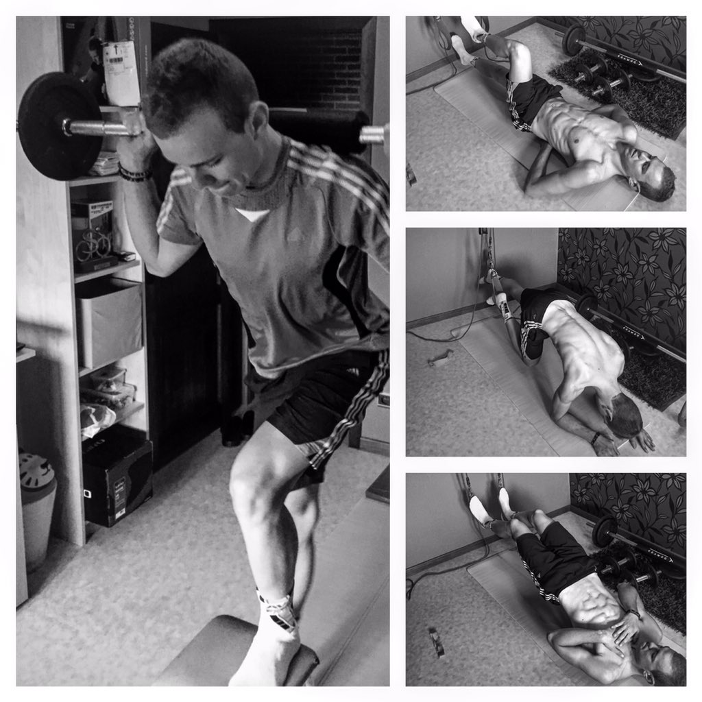 Season 2016 in progress. <a href="/wiebrenplovie/">Wiebrenplovie</a> winter preparation at his home gym. #corestability #strengthtraining
