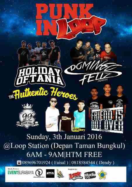 Yuk besok minggu yang dateng CFD jangan lupa dateng di acara #PUNKINLOOP yg diadain di @loopstation_sby