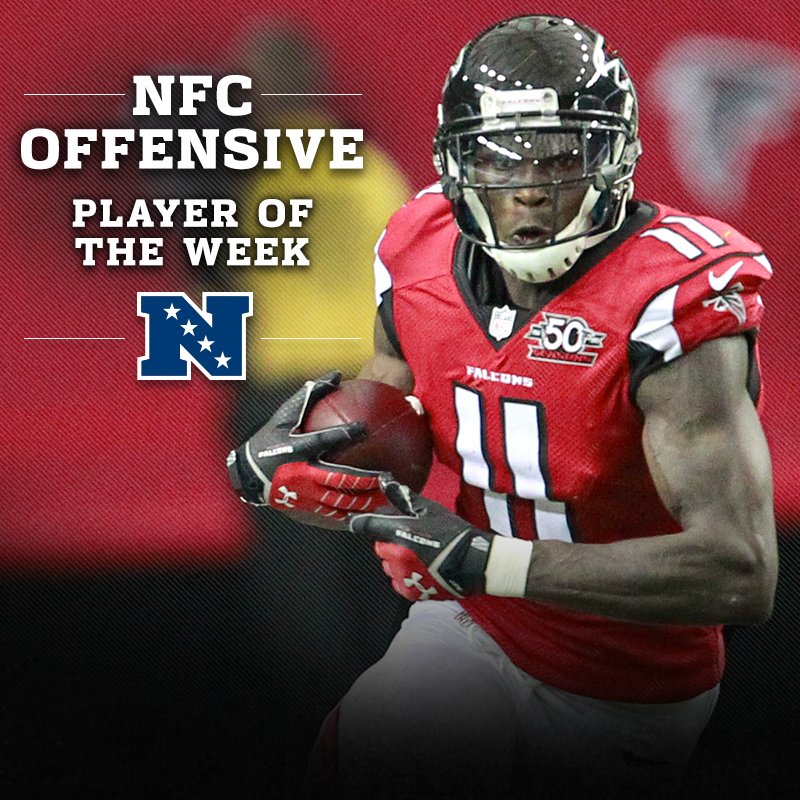 AtlantaFalcons's tweet photo. His second NFC Offensive Player of the Week Award in 2015. #Another1

JULIOOOOO: https://t.co/7aUHjV0Tun #RiseUp https://t.co/Xlc0Bte9vh