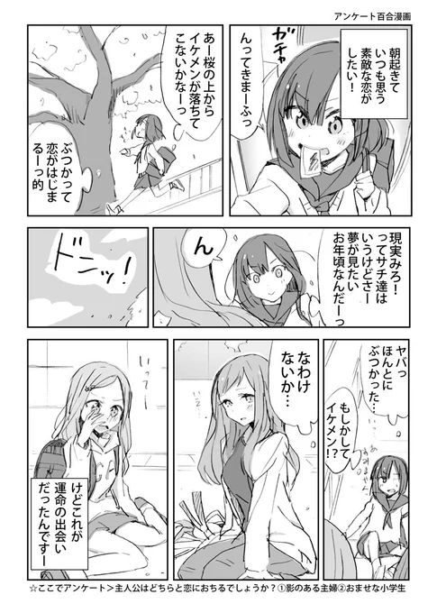 アンケート百合漫画① 