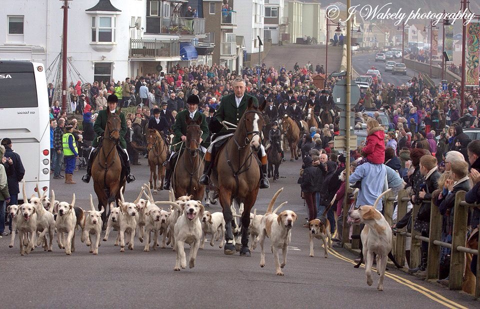 The Axe Vale Harriers promenading along Seaton Sea Front on #BoxingDay in a pic taken by Jan Wakely.