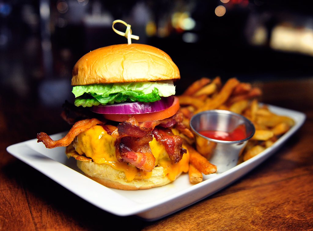 ps450nyc's tweet photo. Happy #NationalBaconDay! Stop by #PS450 and grab A bite of this #Bacon filled PS450 Burger 😜🍔 #yum #foodie https://t.co/PMHe3hrvwZ