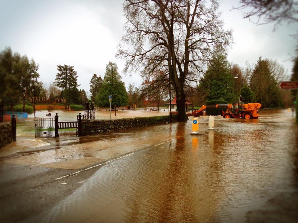 C2BTradeStore's tweet photo. #flood. No way in/out of our local town Moffat, Station Park did have a pond now the park is now called Station Loch https://t.co/BIv5X1XGZ4