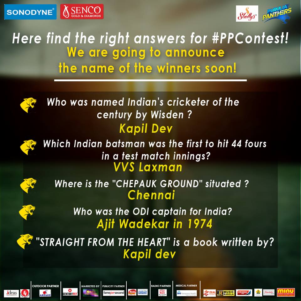 PuruliaPanthers's tweet photo. #PantherFans,
Find d correct answers of #PPContest below! Send ur contact details here: smmpuruliapathers@gmail.com https://t.co/CuBdvRkfVE