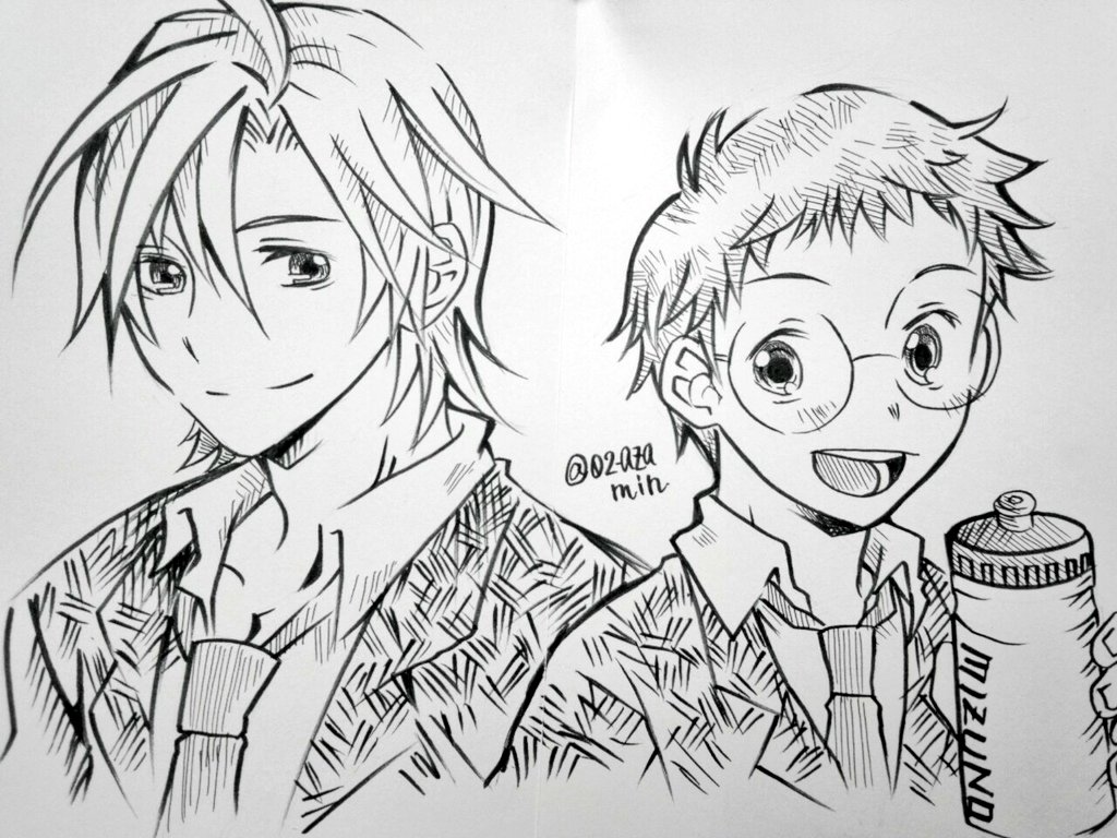 実家にスキャナないから色々汚いけど久しぶりに山坂ー!絵描く体力戻ってきたどー! 