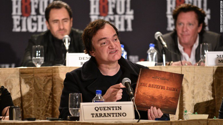 cnni's tweet photo. Piracy group apologizes to Quentin Tarantino for uploading his latest movie to the internet https://t.co/qrw4dfdA3c https://t.co/WNWtZxCz1S