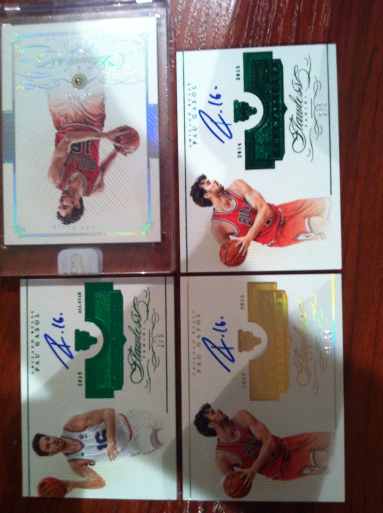 modocards's tweet image. Hoy me han llegado 4 @PaniniAmerica Flawless de @paugasol #hobby #NBA #collector
