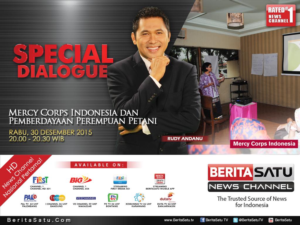 Special Dialogue bersama <a href="/mercycorpsID/">MercyCorps Indonesia</a> di @BeritasatuTV "MCI &amp; Pemberdayaan Perempuan Petani"