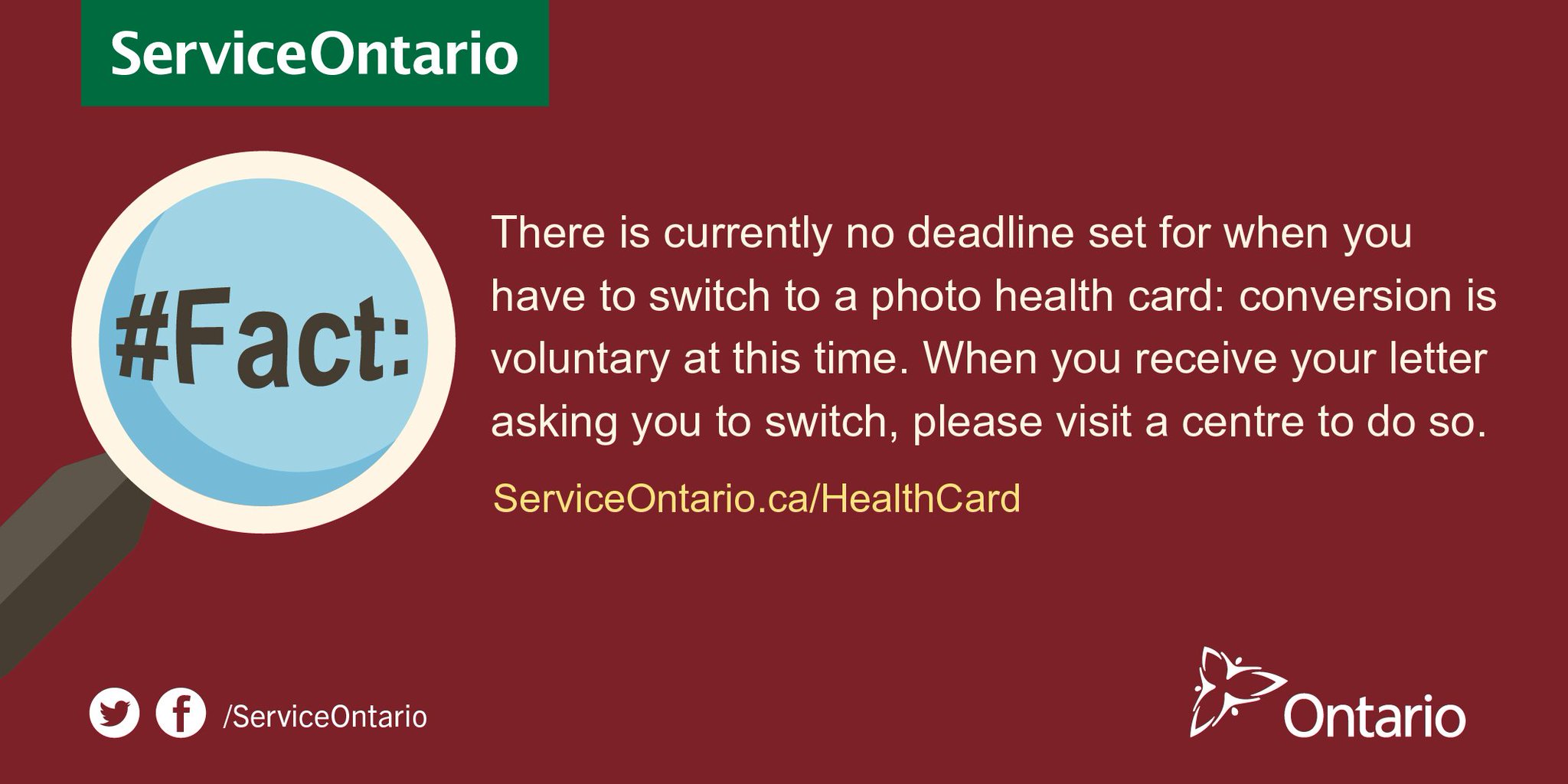 ServiceOntario on Twitter "Myth Red and white health cards expire on