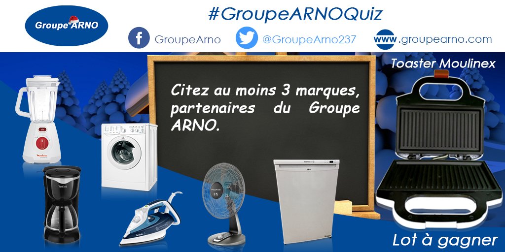 #GroupeARNOQuiz : tentez de gagner ce Toaster Moulinex en répondant à cette question.
Tirage ce samedi. #Team237