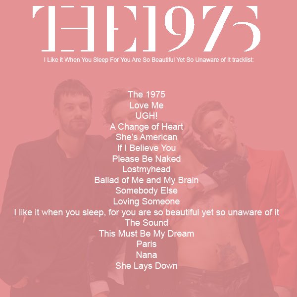 The 1975 Pt I Like It When You Sleep For You Are So Beautiful Yet So Unaware Of It T Co Dbqolpkwtq
