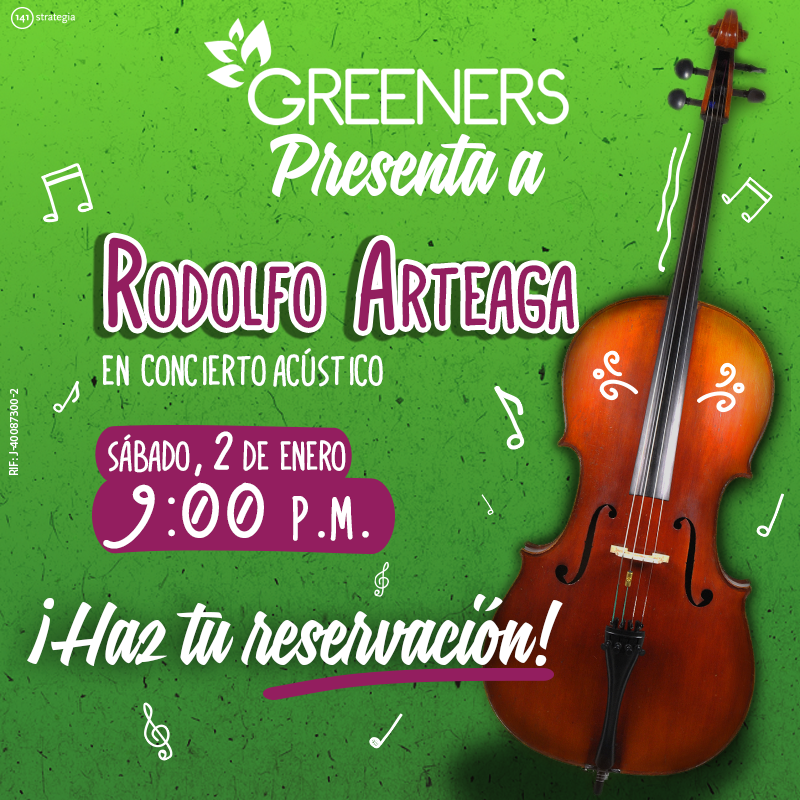 GREENERS_Vzla's tweet photo. No te pierdas hoy el concierto acústico de Rodolfo Arteaga en Greeners Lounge> https://t.co/2W9Ct3FJ8O
