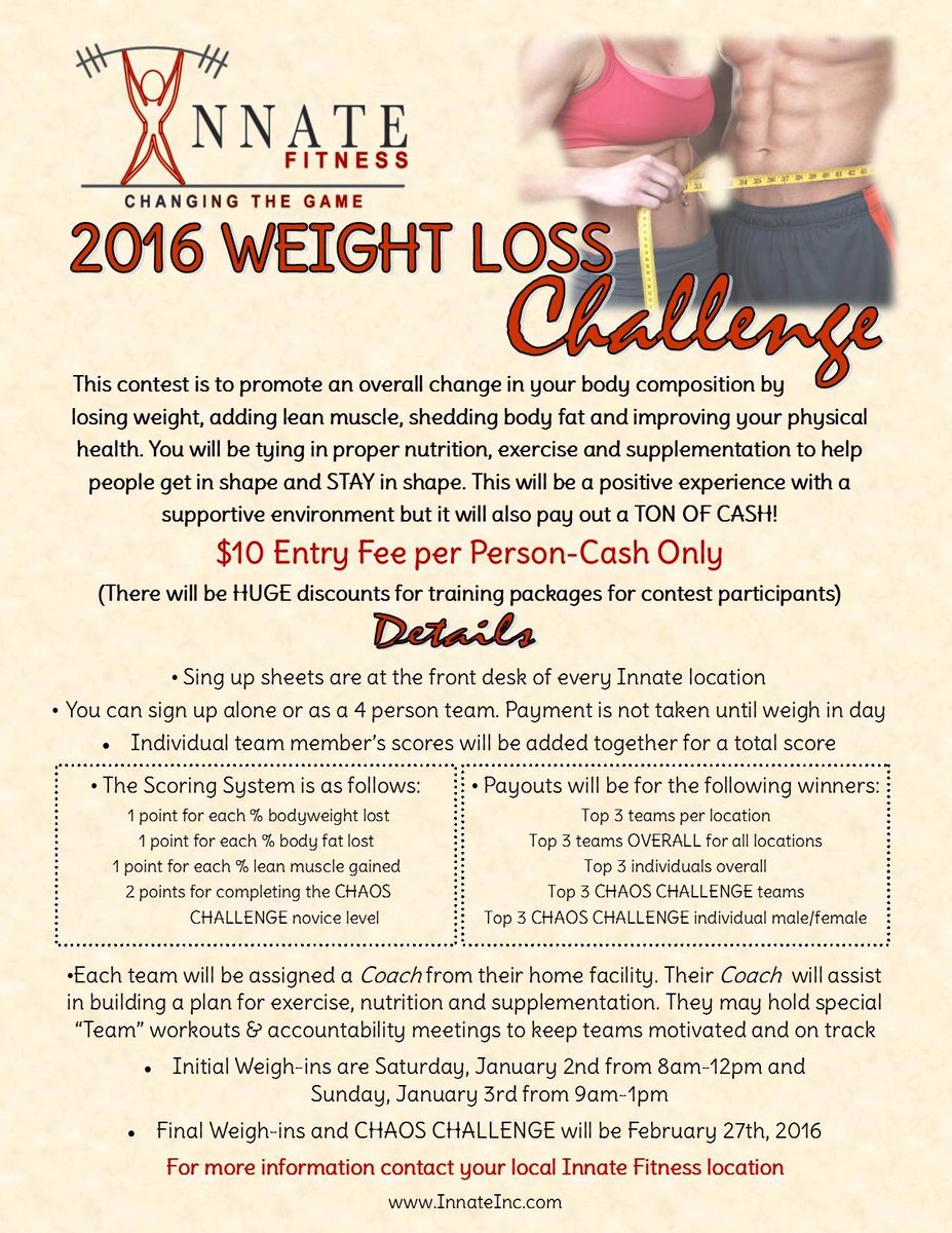 InnateMtP's tweet photo. Don't miss out on this great promotion on Jan 2,3  $10 weight loss challenge gets you low low price.  #mtpleasant https://t.co/CqOwaRmiXO