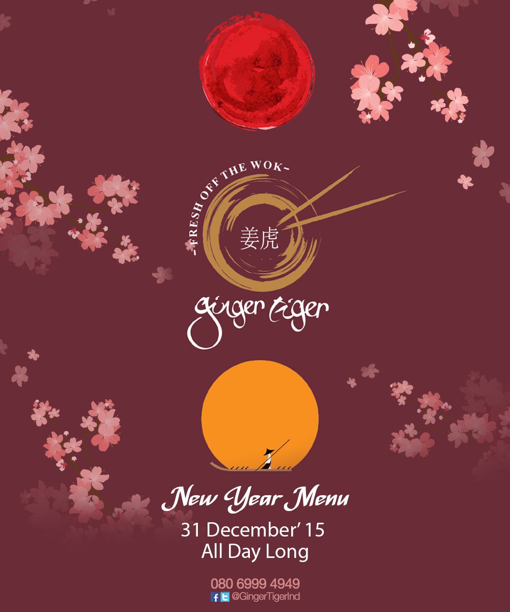 GingerTigerInd's tweet photo. The last day of the year calls for a cheerful feast with your loved ones reminiscing the year at Ginger Tiger! https://t.co/UkLFQsiKkP