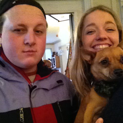 injectKING's tweet photo. Mine and @AlicePayne 's family photo #IWish #BeMyGirlfriend #letsGetADog (I was so hungover but still look good) https://t.co/6s7VZwzVph