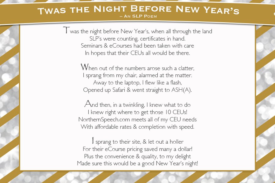 NorthernSpeech's tweet image. A little SLP humor as 2015 winds down!  :)  #SLPeeps #SpeechHumor