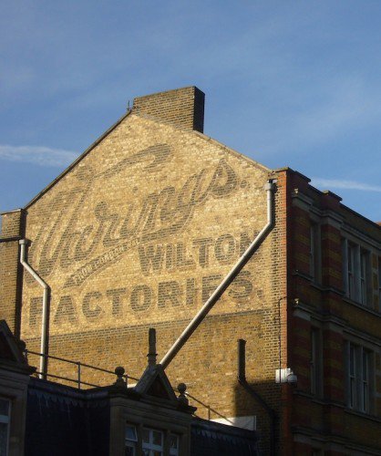 Londonist's tweet photo. The faded advertising of previous generations is still visible on many of London's streets https://t.co/LJjHm6EHU5