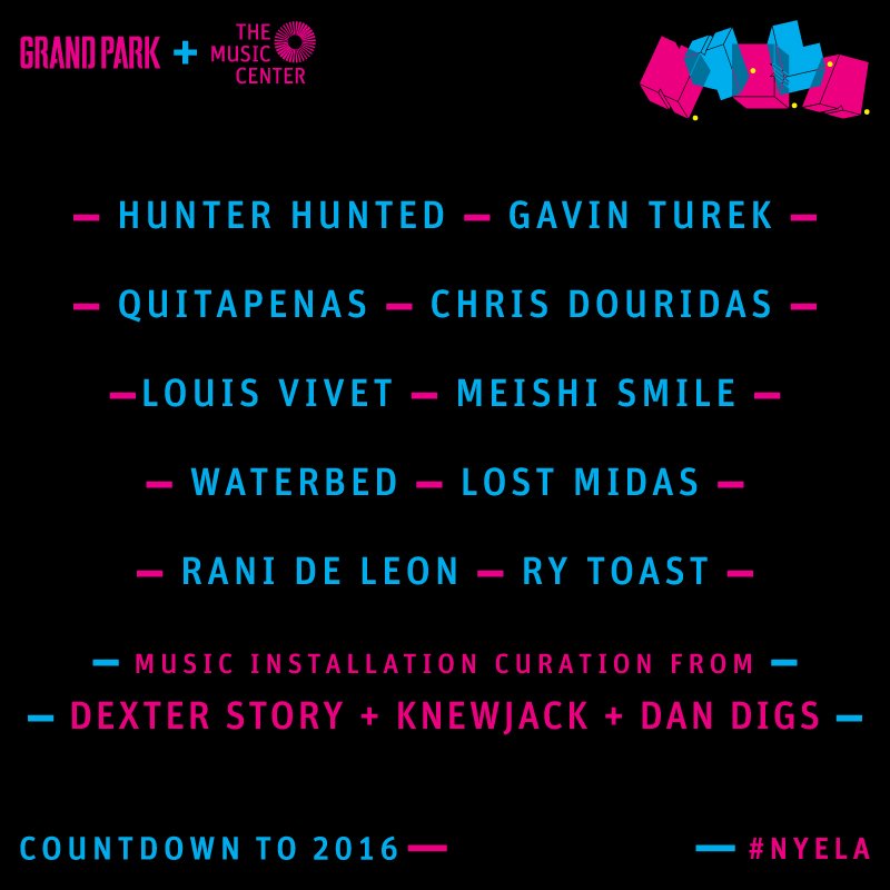 iamnicopop's tweet image. See you all tomorrow at @GrandPark_LA for NYE! We play from 11:15 - 1:00 

#NYE2016