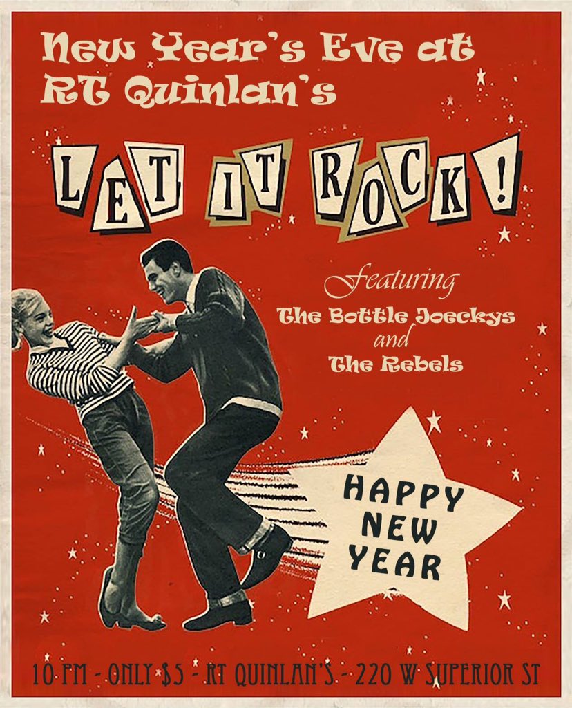 Lock your beard oil in your banjo case and come out for some rock and roll 
#NYE <a href="/RTQuinlans/">R.T.Quinlan's Saloon</a>