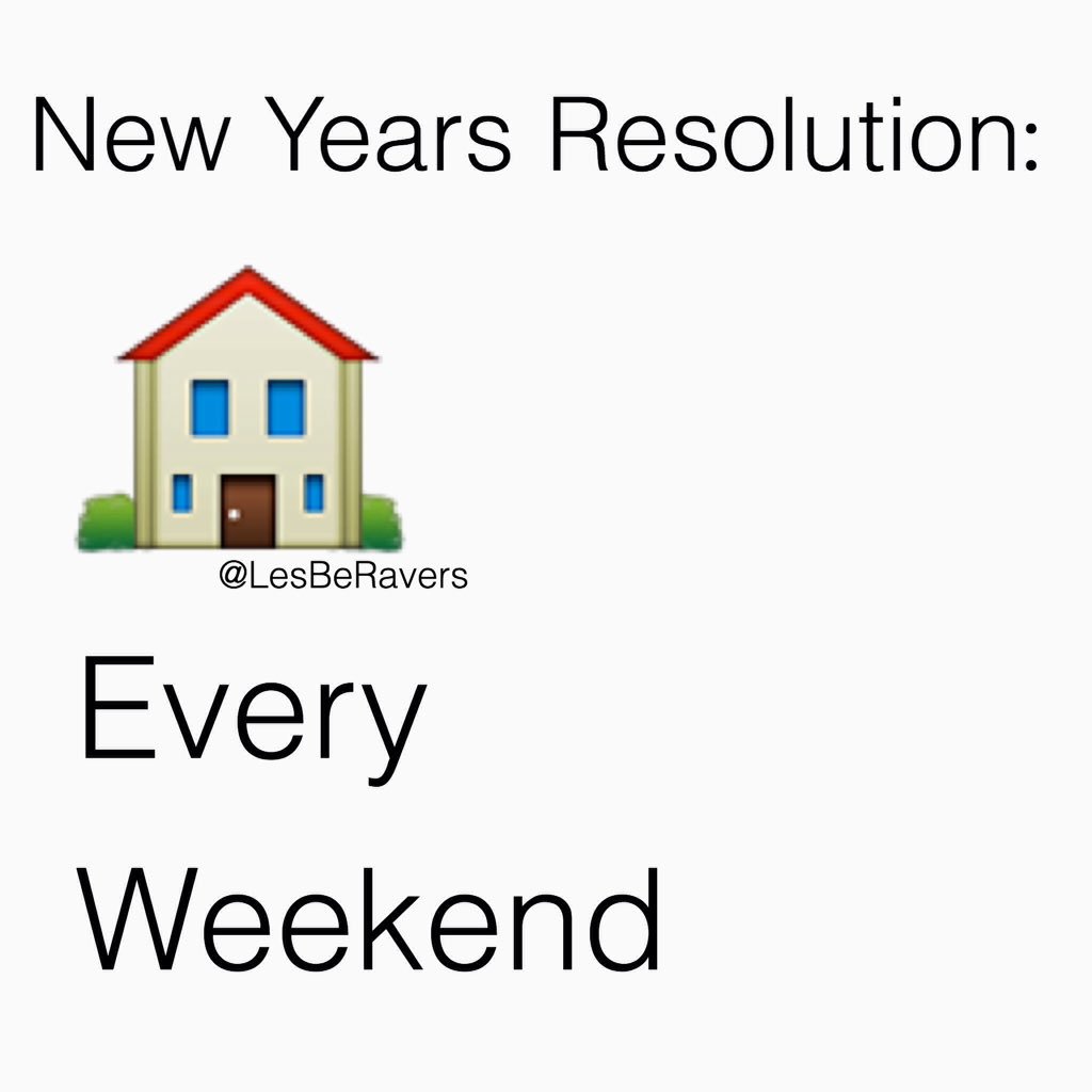 edmHumor's tweet photo. What's you're New Year's resolution!? 😂🎉🏠🎶 #edmHumor #HouseEveryWeekend #LesBeRavers 2️⃣0️⃣1️⃣6️⃣ https://t.co/XFC5rcctu1