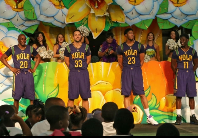 New Orleans Pelicans Mardi Gras uniforms