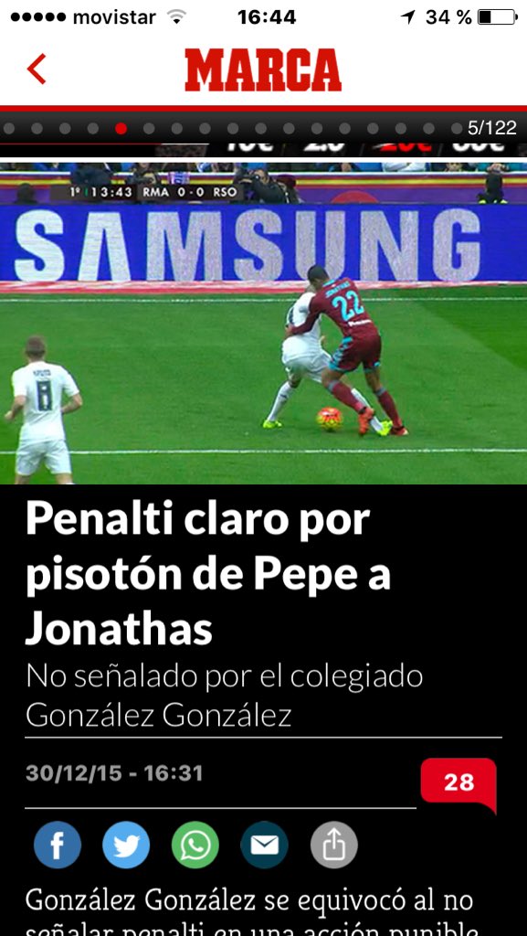 JotaEle1986's tweet photo. 2 penaltis inexitentes pitados a favor del Madrid!!! y uno clarisimo No pitado a la Real Sociedad!! oleeee https://t.co/RKeCfcvE3k