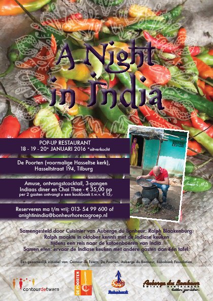 De smaak van Indiase keuken komt naar Tilburg! Reserveer je plek op 18 of 19 januari. goo.gl/zvWPZG