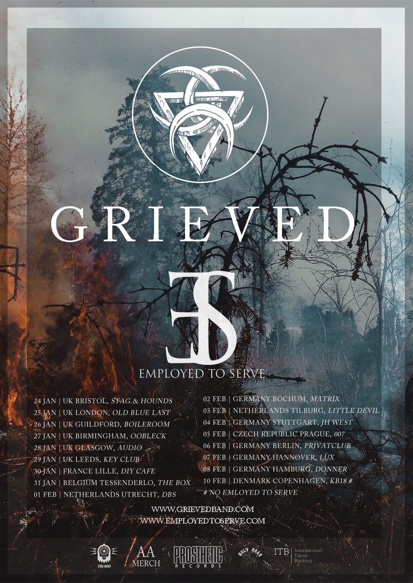 January UK w/ <a href="/employedtoserve/">Employed To Serve</a> / <a href="/Stagandhounds/">Stagandhounds</a> @oldbluelast <a href="/BOILEROOM/">The BOILEROOM</a> <a href="/theoobleck/">Oobleck Live</a> <a href="/AudioGlasgow/">Audio Glasgow</a> <a href="/thekeyclubleeds/">The Key Club</a>