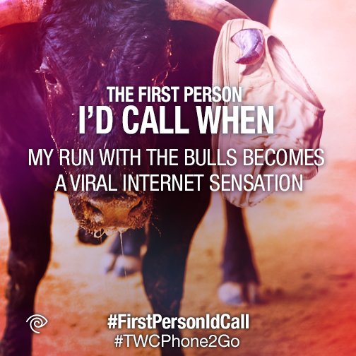 GetSpectrum's tweet photo. #FirstPersonIdCall: your run with the bulls becomes a viral sensation? Customize &amp; share: https://t.co/I8fBOqnpOn https://t.co/NKwwoJl40M