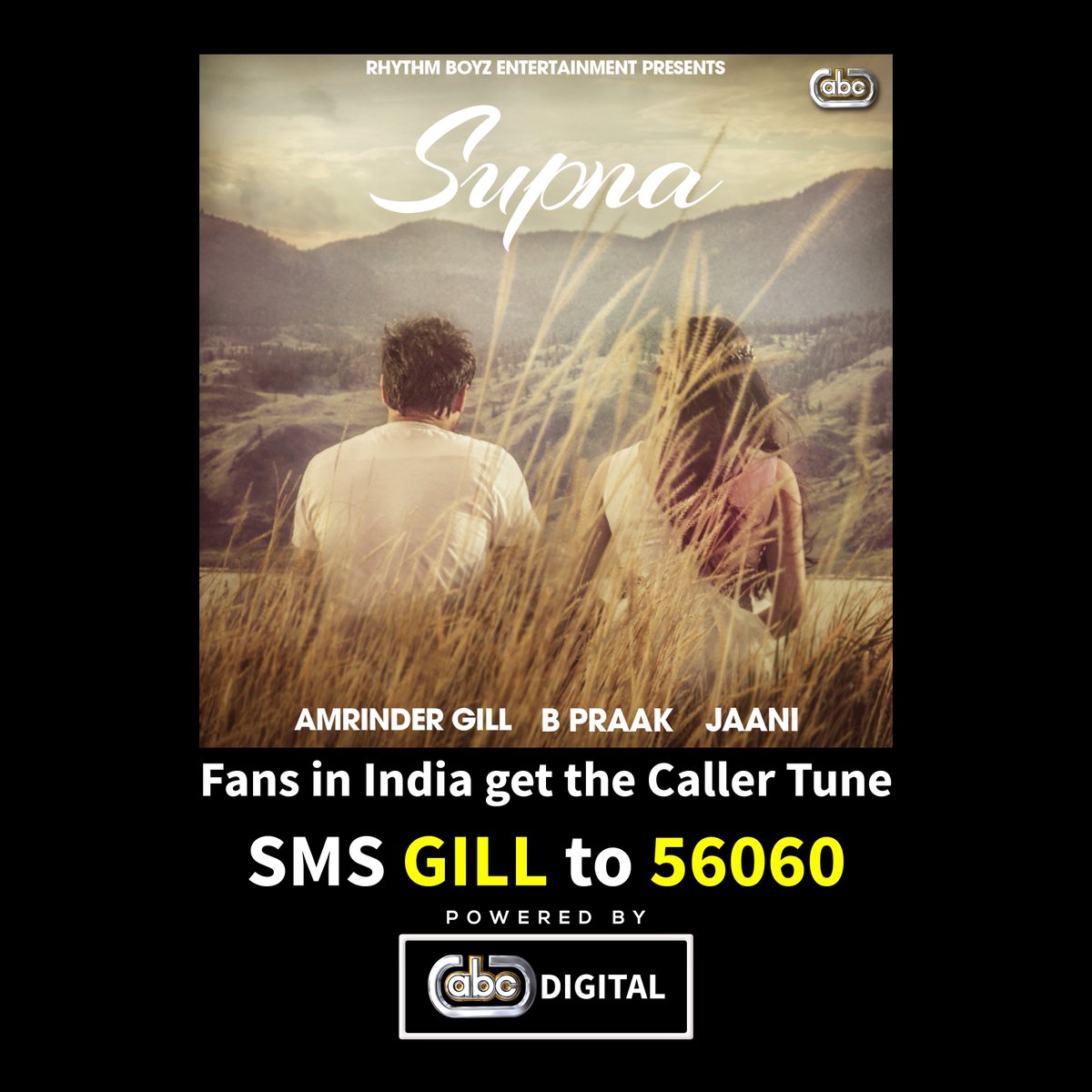 CallerTunesPB's tweet photo. Fans in India get #Supna by @IamAmrinderGill #CallerTunes

sms GILL to 56060

Powered by @abcdigitalcom https://t.co/oQP9v5570Z
