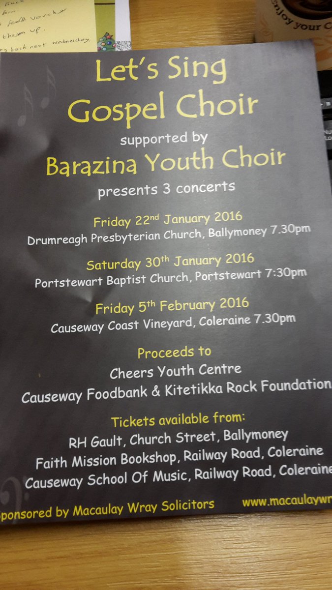 CausewayFdbk's tweet photo. Have you got your tickets yet? It's gonna be a great night @CCVChurch for @CausewayFdbk @VinCompassion #hopeinasong https://t.co/jLfLtKSMoj