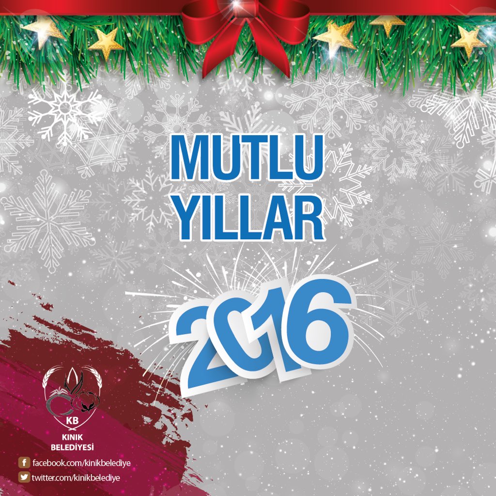 2016 yılının ülkemiz için sağlık,mutluluk ve huzur dolu bir yıl olması dileğiyle. Yeni yılınız kutlu olsun. ☺️