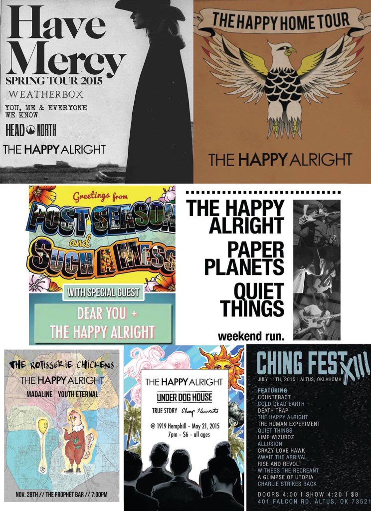 TheHappyAlright's tweet photo. Here were some cool flyers from 2015.... 2016 is gonna be absolutely NUTS. Let's hang out. #THA2015 https://t.co/JZM3bjNYot