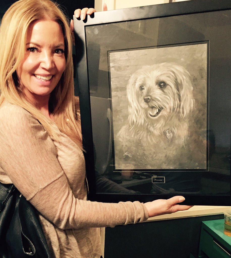 Thank you <a href="/JeanieBuss/">Jeanie Buss</a> for letting me know you loved your painting! I hope to meet you in LA in March!