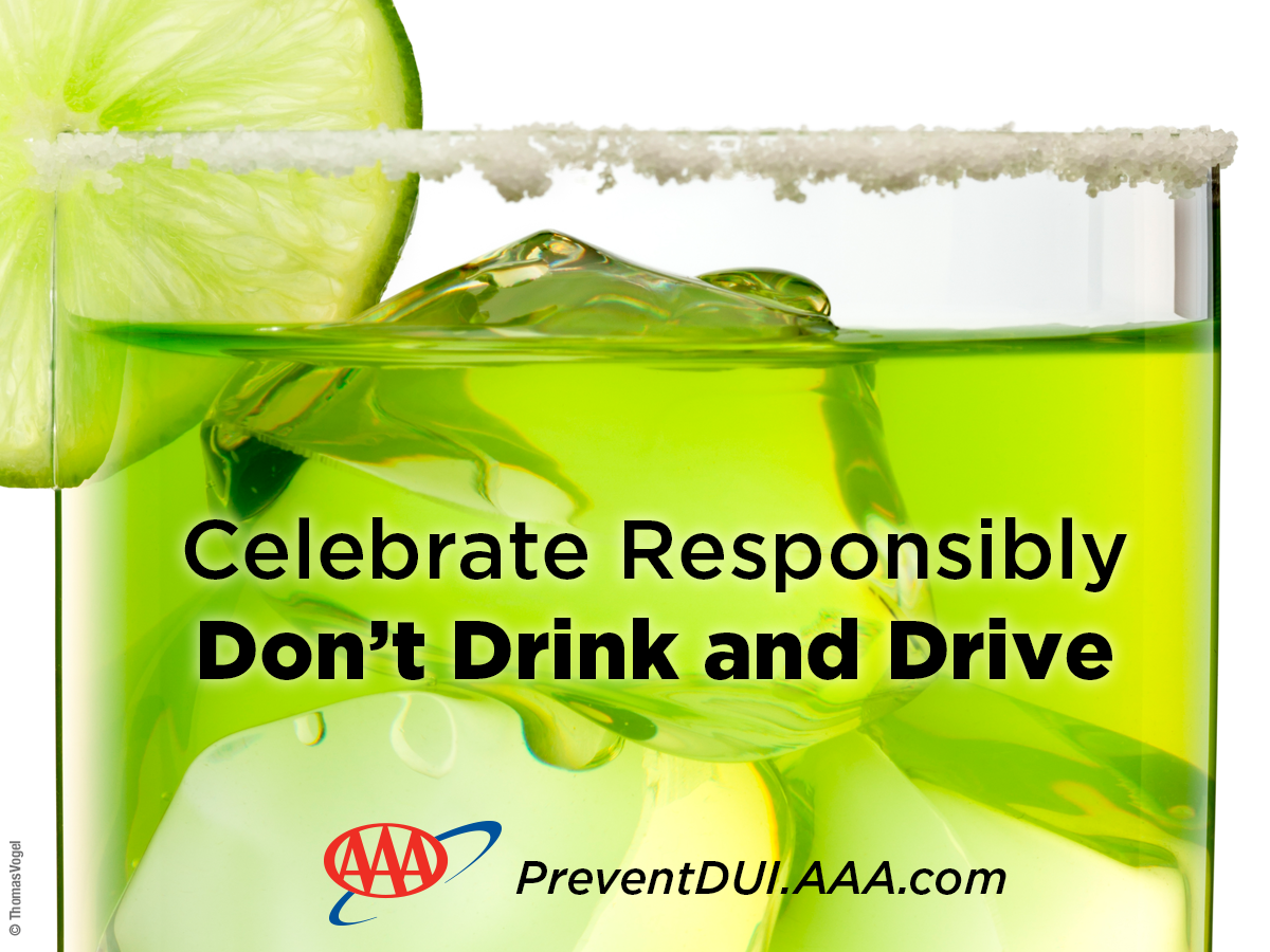 AAAClubAlliance's tweet image. Please celebrate responsibly! Make a plan and remember to choose a designated driver before heading out.