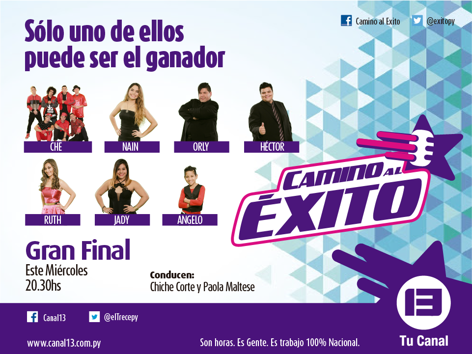 Esta noche 20.30 hs. Gran Final de #CaminoAlÉxito