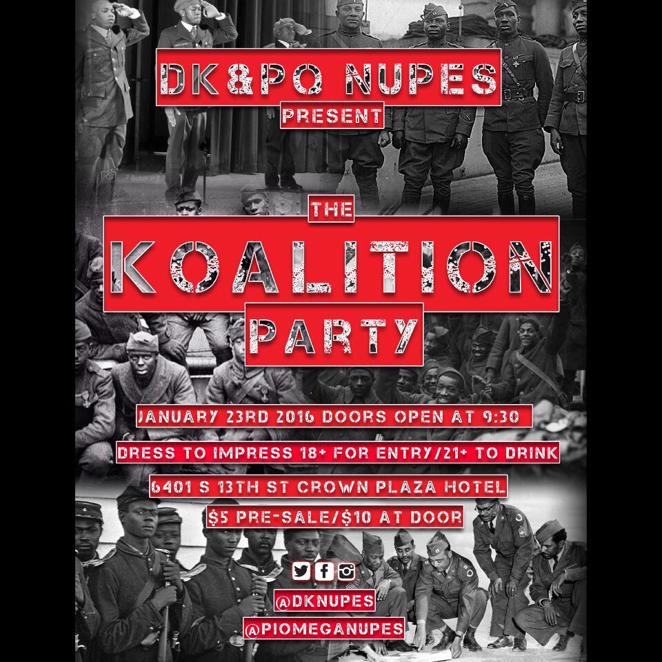 PiOmegaNupes's tweet photo. 🚨 Eventbrite link for $5 presale tickets to #TheKoalition is in our bio! 🚨 https://t.co/DoTI46UKzn