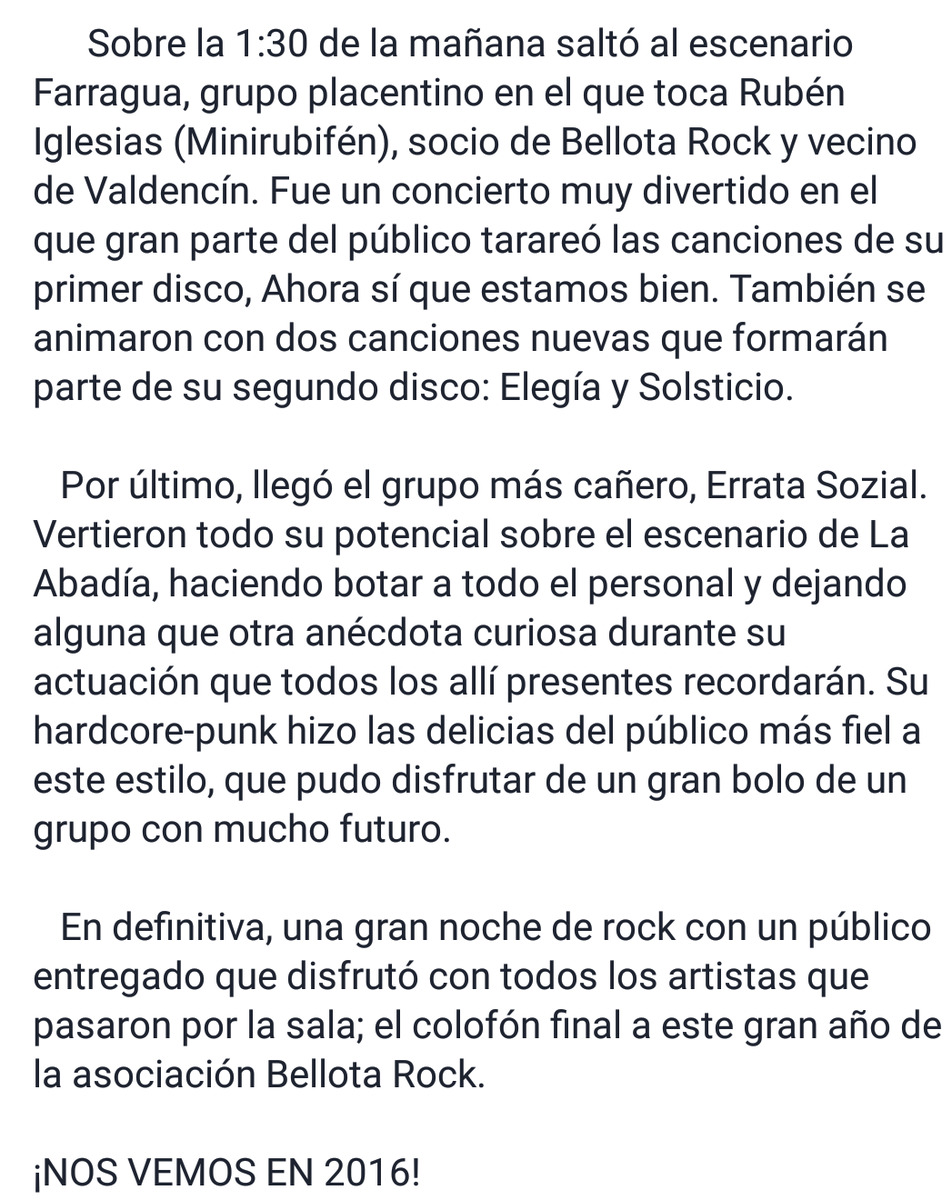 bellotarock's tweet photo. Grande el Festival #ValdencínRock ¡NOS VEMOS EN 2016! https://t.co/gucL5PSAoR