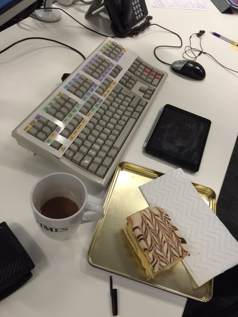 Desk delivery <a href="/mwood1712/">Matthew Wood</a> who will be the judge of my first attempt at Mille Feuille #bakeoff