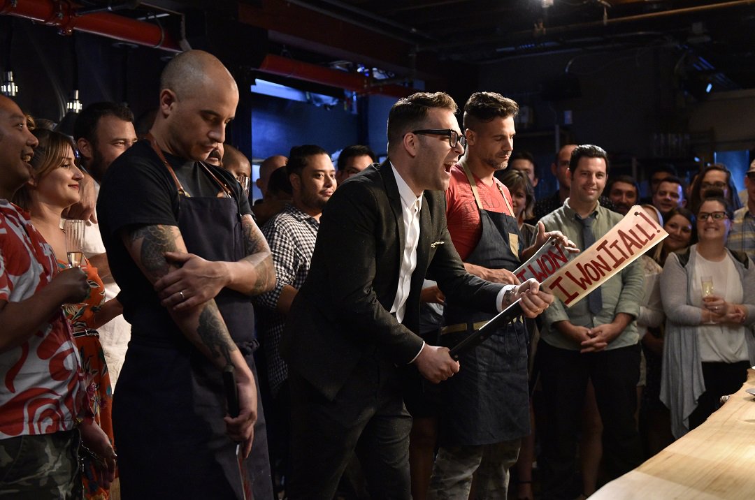 That moment when <a href="/ilanhall/">Ilan Hall</a> is about to crown the Culinary Master of the Universe. #KnifeFight