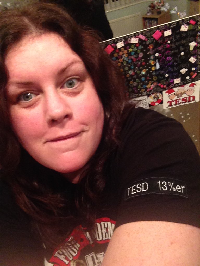 Gem2483's tweet photo. Finally had time to sew on my #13%er #TESDPatch Thank you again @missbelluk ...Feeding my addiction to Patches! πππ€π» https://t.co/KSRjXiH1pp