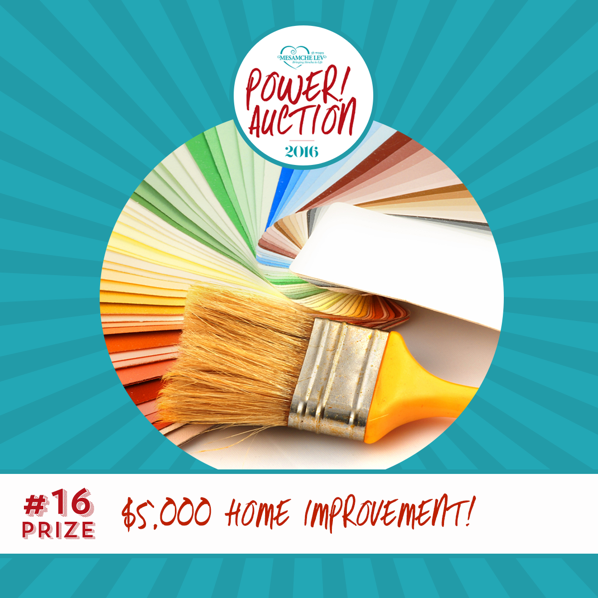 Mesamche_Lev's tweet photo. $5,000 worth of home improvement, what'll be the first change you make?
#16 https://t.co/zJR6KFClwY #PowerAuction16 https://t.co/zHoe8I8evP