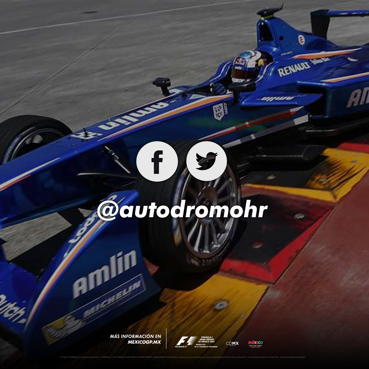 mexicogp's tweet photo. Sigue al @autodromohr en sus cuentas oficiales y entérate de todos los detalles para el #CDMXePrix https://t.co/PzgaBXrRNo