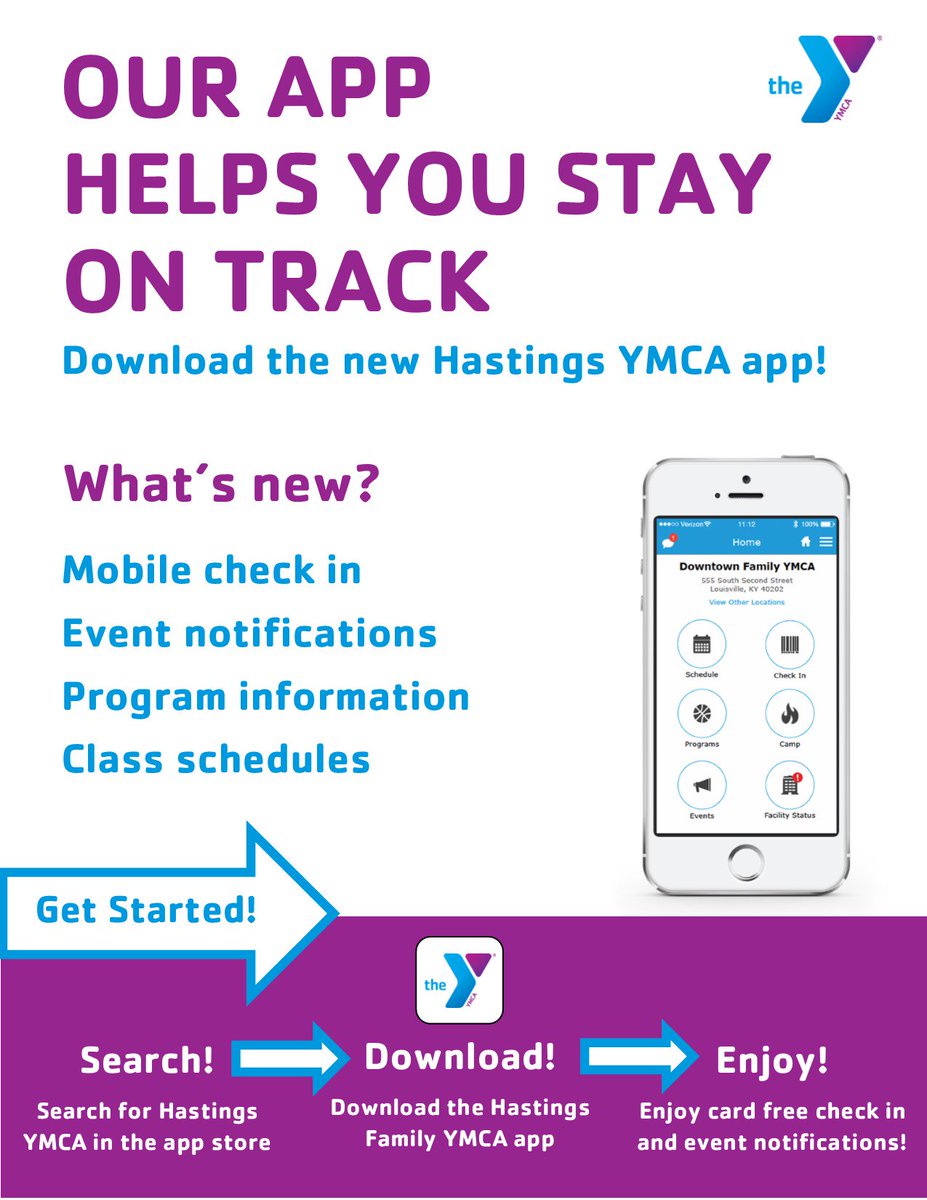 YMCAHastings's tweet image. Forget your keys? No problem, use our APP to check in! #hastingsymca #appattack #keepup