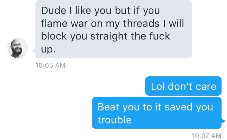 plain_b's tweet image. He tried to sensor me that's funny