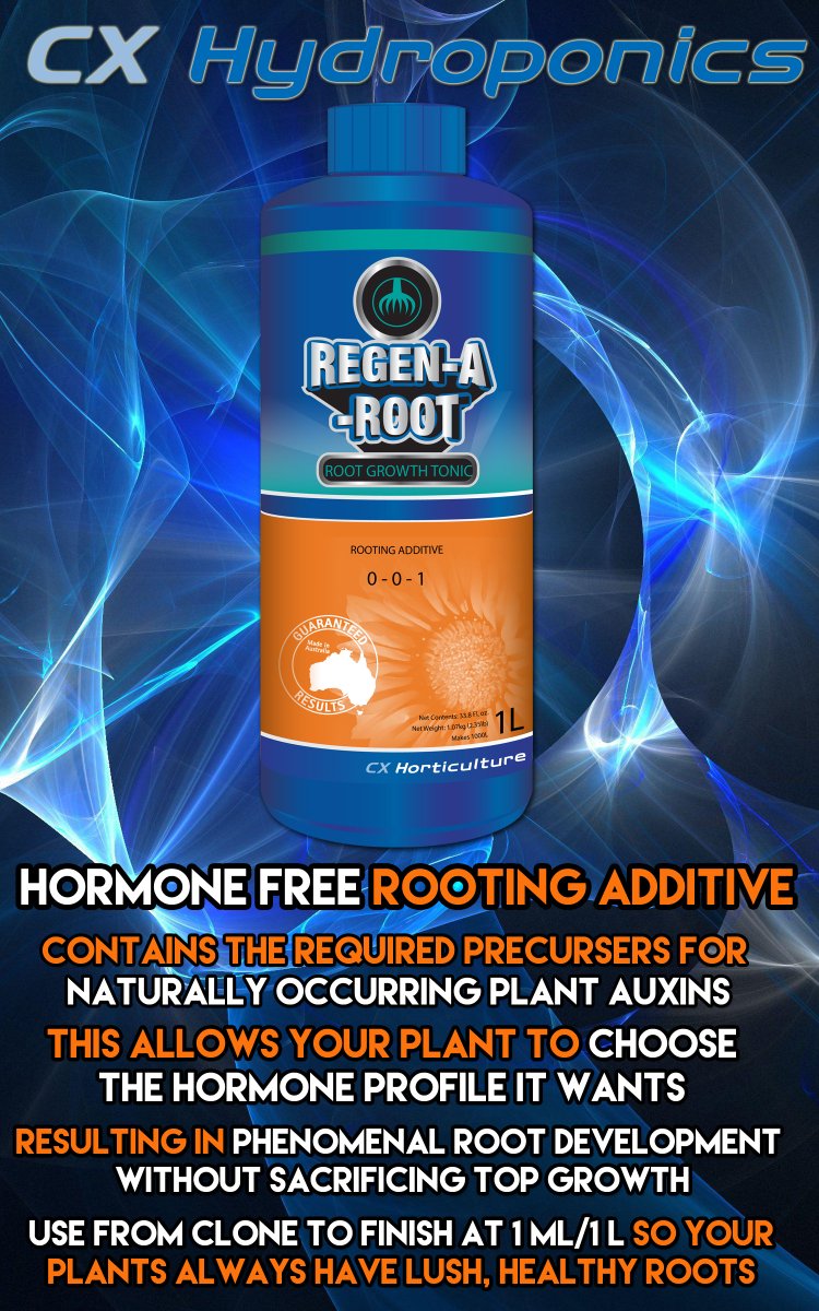 CXHorticulture's tweet photo. #Regenaroot is the perfect hormone free rooting additive for your garden! #hydroponics #cxhydroponics #rootbooster https://t.co/oJG5JlvcLC
