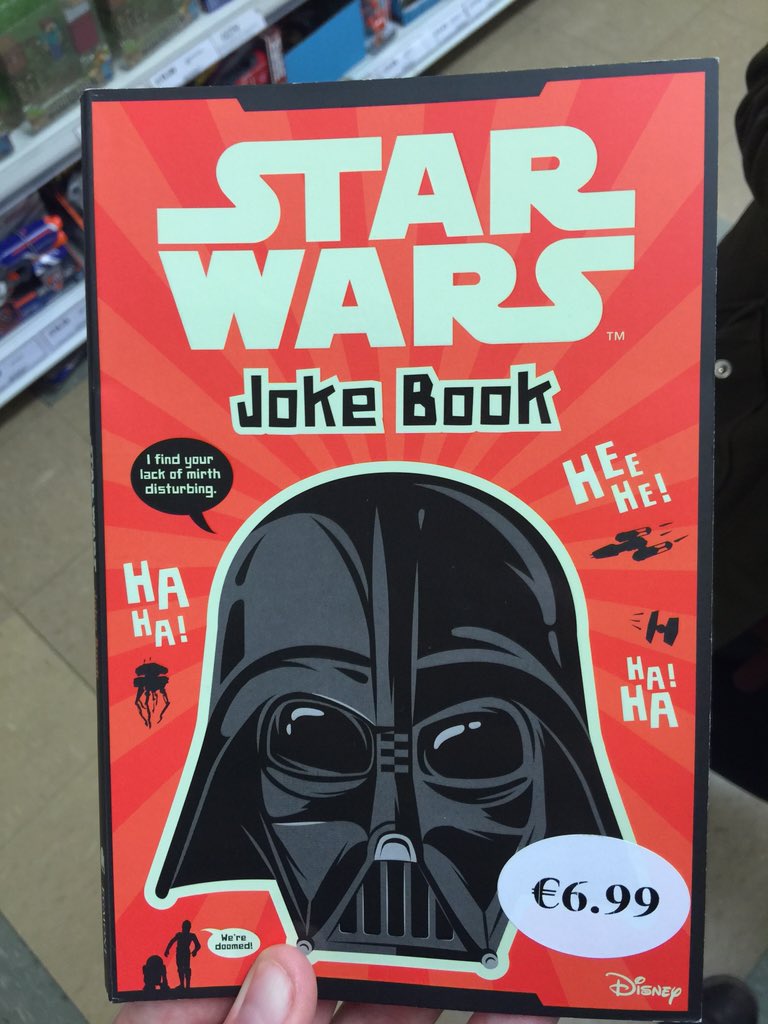 ItsGillen's tweet photo. Found this Star Wars joke book in a toy shop. Opens it on a random page and...
Oh...
#itwasdead #starwars https://t.co/KlFgzzwqvi